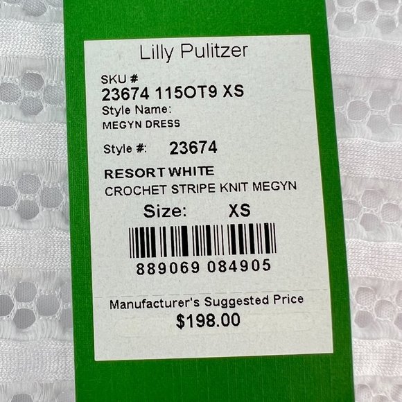 Lilly Pulitzer NWT Crochet Stripe Knit Megyn Dress Size XS - Picture 12 of 14